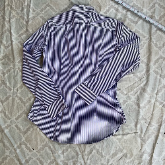 Ralph Lauren purple Label Pinstripe Shirt - Navy and White - Picture 2 of 7